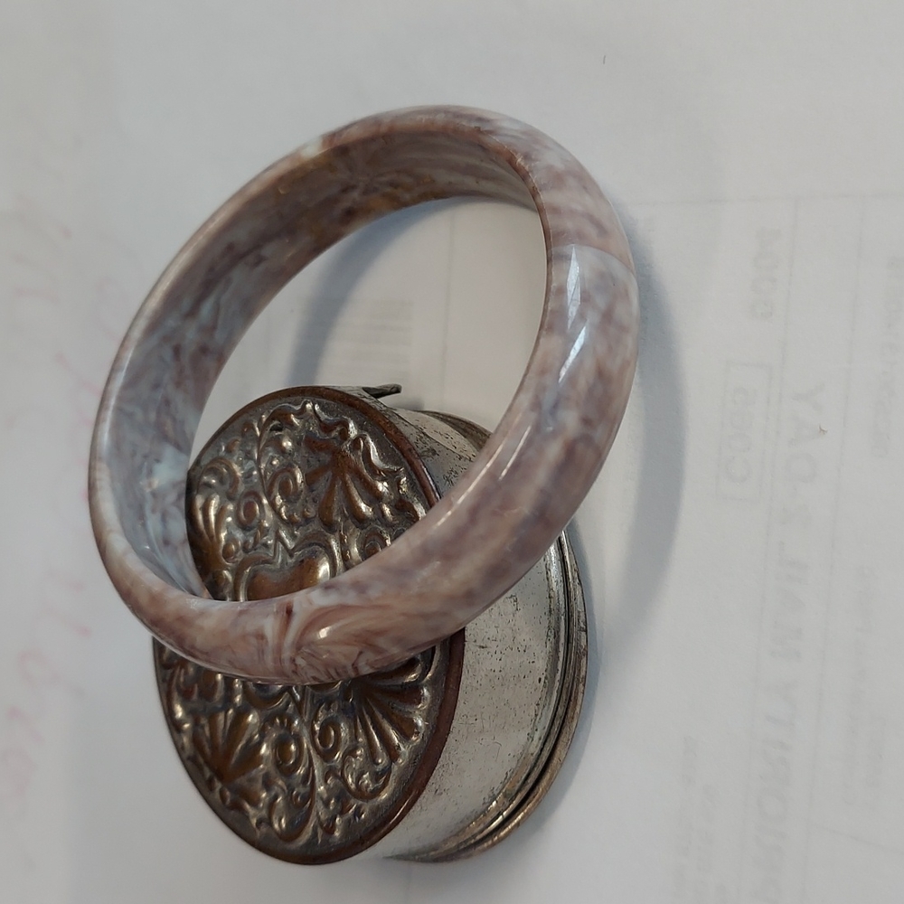 Marbled Lucite Bangle Bracelet
